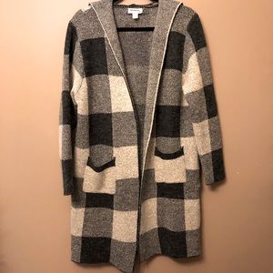MONTEAU Buffalo Check Cardigan